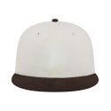 Men's White, Brown Fitted Hat