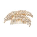 Gold-Tone Pavé Feather Hair Comb