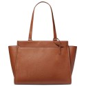 Large Leather Top Zip Tote