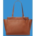 Large Leather Top Zip Tote