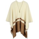 Women's Plaited Fisherman Rib Poncho