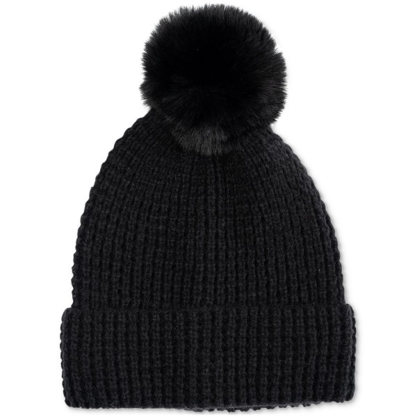 Women's Faux-Fur Pom Pom Beanie