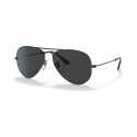 Unisex Aviator Total Black Polarized Sunglasses