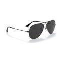 Unisex Aviator Total Black Polarized Sunglasses