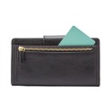 Tabbed Leather Clutch Wallet