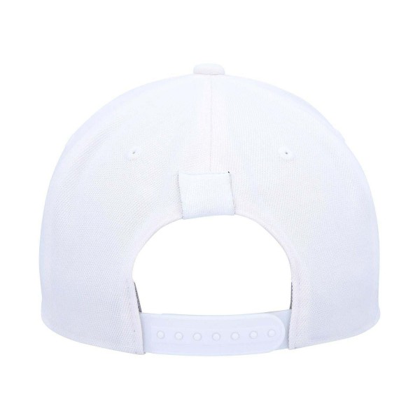 Men's White Modern Pre-Curved Snapback Hat