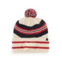 Men's Natural Cuffed Knit Hat with Pom