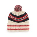 Men's Natural Cuffed Knit Hat with Pom