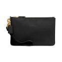 Boxed Polished Pebble Leather Small Zip-Top Wristlet