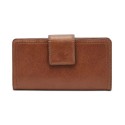 Leather Tab Clutch Wallet