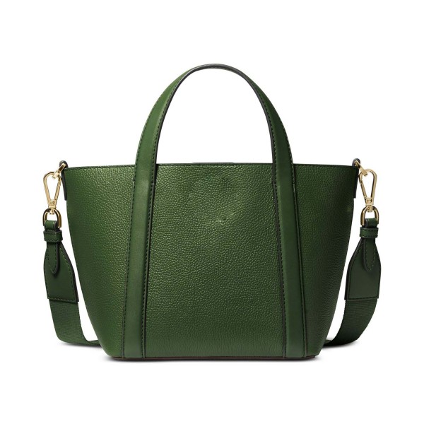 Small Leather Double Handle Tote Crossbody